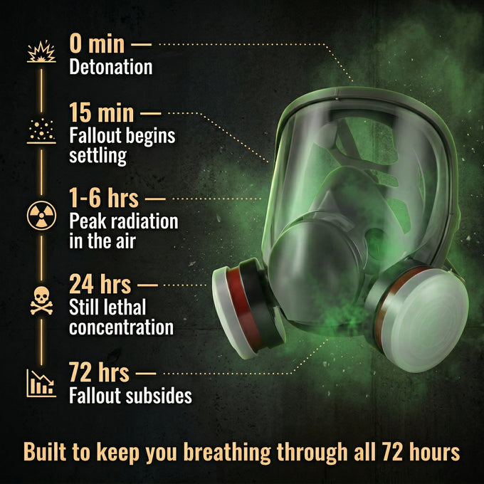 Gas Mask + Nuclear Filters Kit